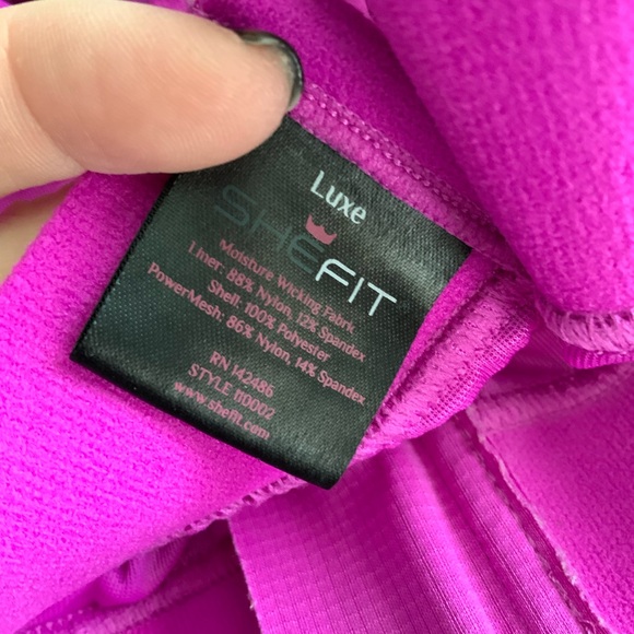SHEFIT Vibrant Pink Adjustable Sports Bra LUXE - Picture 4 of 4